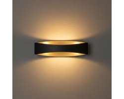 Wandlamp medusa klein | 1 lichts | zwart/goud | aluminium / metaal | 25 cm | eetkamer / woonkamer lamp | modern / sfeervol design