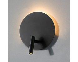 Wandlamp met leesverlichting 2-in-1 voor binnen - 6W LED wandlamp en 3W leeslamp