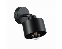 Wandlamp | Metaal | Zwart / Zilver | E27