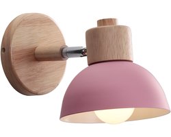 Wandlamp Moderne Slaapkamer E27 Verstelbare Wandverlichting voor Woonkamer Gang Trap Roze