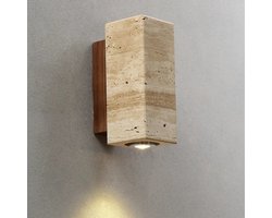 Wandlamp-Natuurlijk travertin – warme en stijlvolle