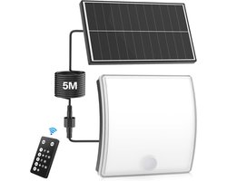 Wandlamp op zonne-energie voor buiten - IP65 Waterdicht, Grote Hoekverlichting, Met Afstandsbediening