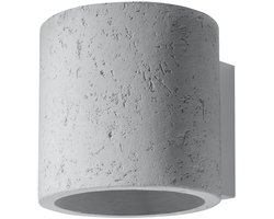 Wandlamp ORBIS - Sollux Lighting - IP20 - Grijs beton behuizing - 10 x 12 x 10 cm - 1xG9 LED, exclusief lichtbron - Max. 8 W - Industriële wandlamp voor woonkamer, slaapkamer en eetkamer