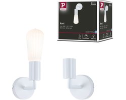 Wandlamp Ravi IP44 E27 max. 60W Wit mat dimbaar