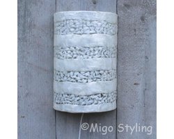 Wandlamp - Schelp - Gevlokt - Breedte 21 cm