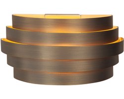 Wandlamp Scudo brons | 1 lichts | brons | aluminium / metaal | Ø 25 cm | eetkamer / woonkamer lamp | modern / klassieke afwerking / sfeervol design