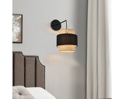 Wandlamp set van 2 Southampton 36x30x18 cm 2xE14 zwart en beige lux.pro