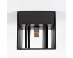 Wandlamp Shift up- en downlighter muurlamp zwart incl. LED