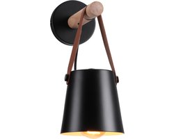 Wandlamp Slaapkamer Moderne Binnenwandlamp Vintage voor Woonkamer Gang Hal Zwart