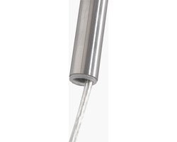 Wandlamp Sparkled light | 1-lichts | wit met geborsteld staal | Ø 45 cm kap | modern - klassiek design | draaibaar, kantelbaar, uitschuifbaar | E27 fitting | 45x160 cm | transparante kabel