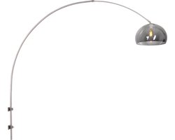 Wandlamp Sparkled light | 1-lichts | wit | Ø 40 cm kap | smoked glass | modern-klassiek design | draaibaar, kantelbaar, uitschuifbaar | E27 fitting | 38x150 cm