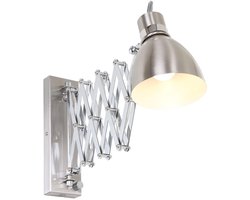 Wandlamp Spring 6290ST Staal E27 fitting - Industrieel ontwerp met draaibare, kantelbare en uitschuifbare functies - Steinhauer