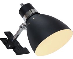 Wandlamp Steinhauer Spring 6827ZW Zwart van metaal en kunststof, draaibaar en kantelbaar met snoer schakelaar, ideaal voor binnengebruik