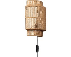 Wandlamp van Gevlochten Rotan voor Sfeervolle Mediterrane Verlichting
