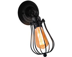 Wandlamp voor Slaapkamer Verstelbaar Wandlampen Industriële Muurverlichting Zwart