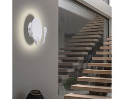 Wandlamp Wandlamp Spotlamp Ganglamp Woonkamerlamp Traplamp, wit, LED 6W 580Lm warm wit, BxH 15,8x18,4cm