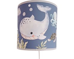 Wandlamp zeedieren blauw-wandlamp- under the sea-sfeerverlichting-pendel-lampen-kinderkamerdecoratie-woonaccessoires