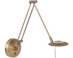 Wandlamp Zodiac 2110BR Brons - Dimbaar, Draaibaar & Kantelbaar - Kunststof & Metaal - Steinhauer