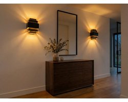 Wandlamp - zwart goud - 3 x G9 - 28cm hoog