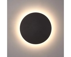 Wandlamp zwart - rond 6W - dimbaar - 3000K - IP20
