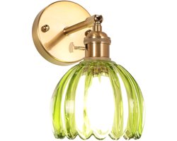 Wandlampen Binnen Glas Verstelbaar Lampenkap voor Woonkamer Slaapkamer Café Groen