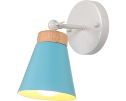Wandlampen Binnen Modern E27 Lampenkap Verstelbaar voor Slaapkamer Blauw