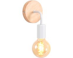 Wandlampen Industrieel E27 Wandlamp voor Badkamer Woonkamer Slaapkamer Wit
