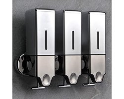 Wandmontage Zeepdispenser - Douche- en lotiondispenser voor thuis badkamer - hotels restaurants - Zilver 1500ml