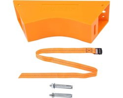 Wandmontagebeugel voor gasfleshouder - Kunststof beugel met veiligheidsriem voor 1 cilinder (oranje)
