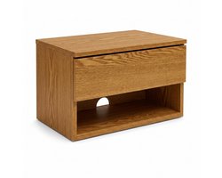 Wandnachtkastje met lade en plank, 40 x 30 x 21,5 cm