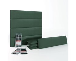 Wandpaneel, gewatteerde moderne 3D-decoratie, wandbekleding, akoestisch wandkussen, geluidsabsorberend, hoofdeinde voor bedhoofd, woonkamer, decoratieve wand, rechthoeken 15 x 60 cm, set van 8