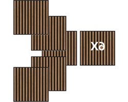 Wandpanelen Lattenlook - Decoratieve Muurplaten - Muur Decoratie - Vochtbestendig Materiaal - 60 x 60 cm - Hout