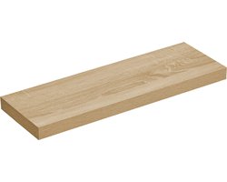 Wandplank 60 cm - SONOMA - IJzeren Beugel, Praktisch en Decoratief, Voor Boeken, Planten en Decoraties, Kleur: Eiken Sonoma, 60 x 20 x 3,8 cm, Max. 15 kg
