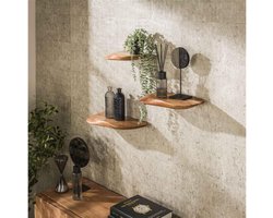 Wandplank 60 organic - Massief acacia naturel