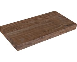 Wandplank-Acaciahout-Zwevend-Massief-40cm-Koloniaal Teakhuis-Onzichtbare ophanging-Goedkoop