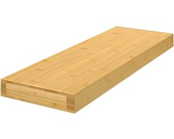 Wandplank Bamboe - Opbergplank - Decoratie Ophangen - Duurzaam Natuurlijk Materiaal - 60 x 20 cm - Naturel