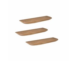 Wandplank Gusta Licht mango | 60 cm | Set van 3