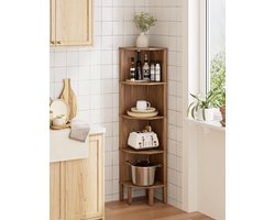 Wandplank - Houten Plank Wandmontage - Hoekrek Display Decor - Hoekplank - Organizer voor Slaapkamer Keuken Badkamer - Decoratie