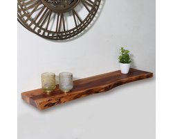 Wandplank Inge industrieel lengte 100cm acacia hout muurdecoratie