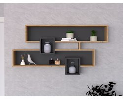 Wandplank Karen Melamine Saffier Antraciet