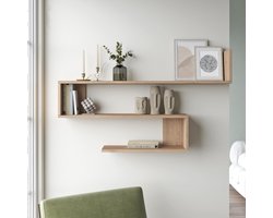 Wandplank Kitee 120x14,5x71,5cm eiken