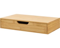 Wandplank met lade Bokn bamboe 40x24x8 cm naturel [en.casa]