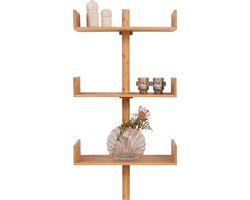 Wandplank Naturel - Bamboe - 25x50x102cm - Wandplank Villa - House Nordic