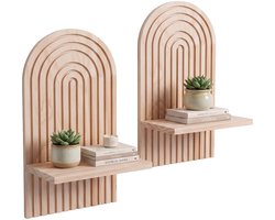 Wandplank - set van 2 - 35 cm - boho