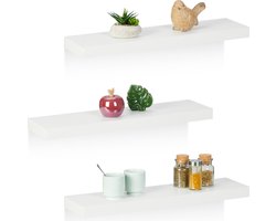 wandplank - set van 3 - 60 x 15 cm - zwevend - muurplank - woonkamer - modern