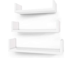 Wandplank Set van 3 - Wandkasten - Kubusplank - Wandkast - Wit