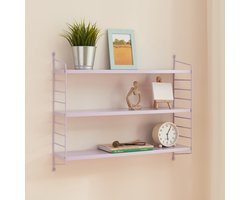 Wandplank Strängnäs set van 2 verstelbaar 50x60x15 cm lila [en.casa]