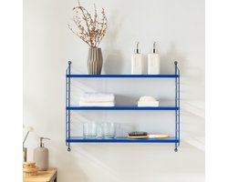 Wandplank Strängnäs verstelbaar 50x60x15 cm blauw [en.casa]