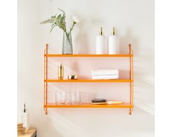 Wandplank Strängnäs verstelbaar 50x60x15 cm oranje [en.casa]