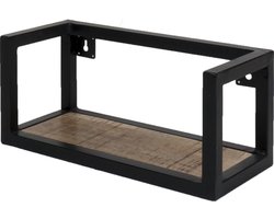 Wandplank Vintage - 37 cm - Mangohout - Metaal